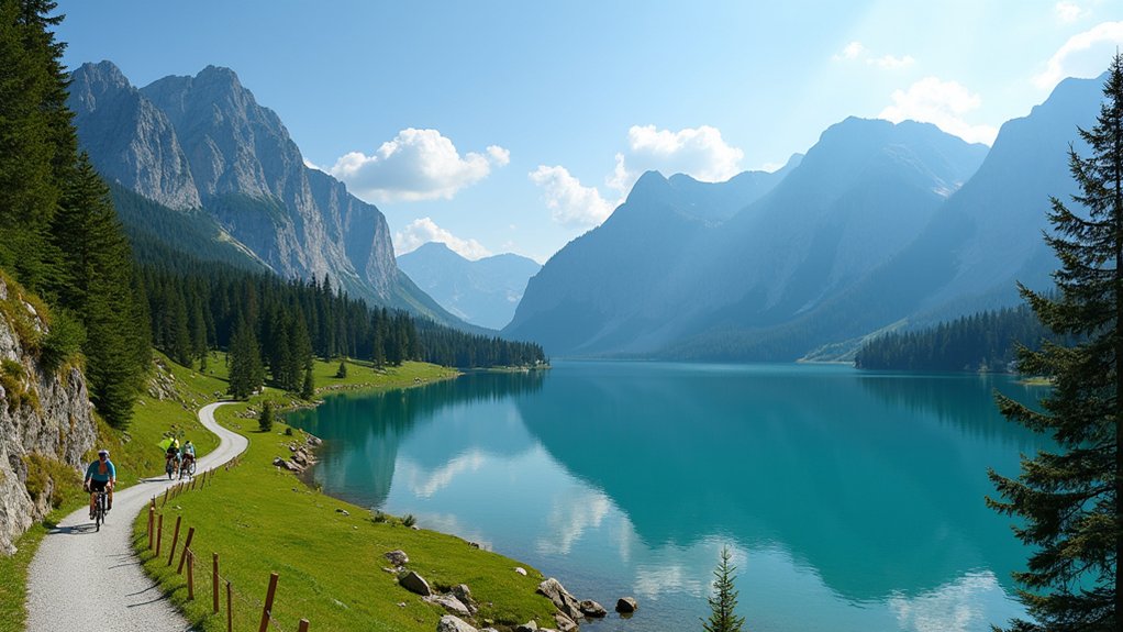 alpine cycling and hiking trails