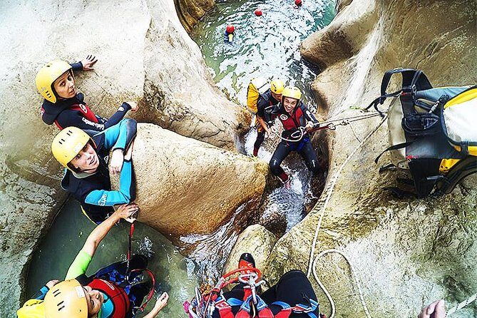 Aquatic canyoning near Benidorm. Estret de les Penyes Bollulla - The Landscape and Atmosphere