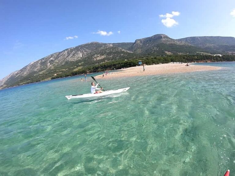 Bol: Zlatni Rat Beach Kayak Tour with Snorkeling - The Itinerary in Detail