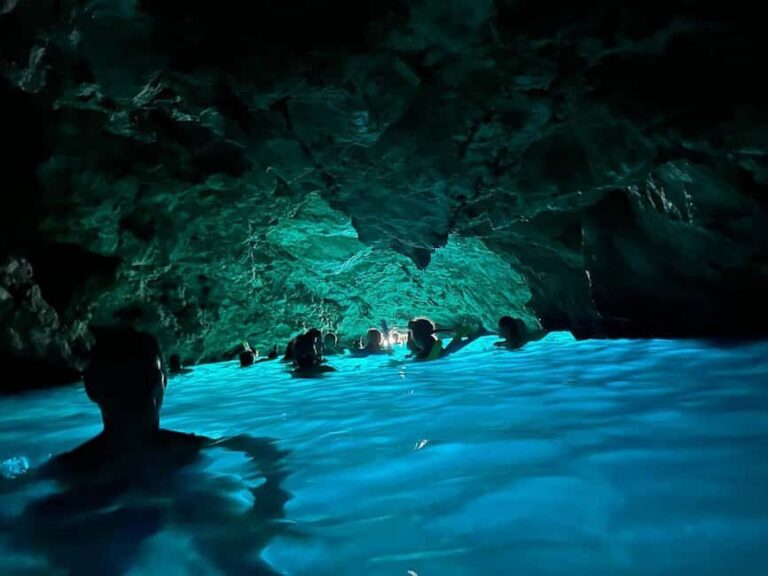Dubrovnik: Blue Cave, Three Green Caves, and unj Beach Tour - The Crew and Comfort