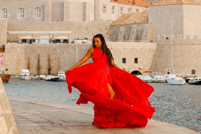 Dubrovnik: Private Flying Dress Photoshoot Experience