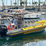 Enjoy Barcelona's Skyline on Board: Speedboat in Puerto Olimpico - The Value of a 15-Minute Speedboat Ride