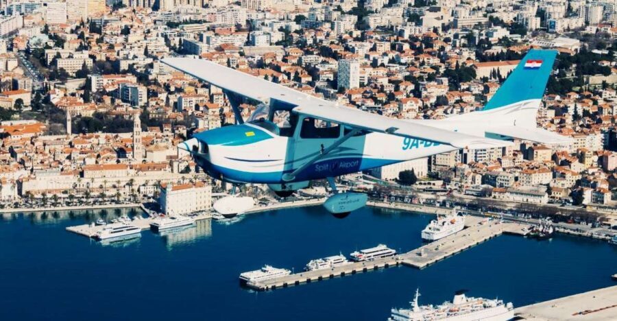 From Sinj: Panoramic Flight over Split