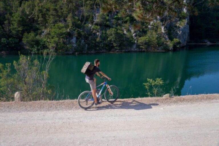 From Split or Trogir: NP Krka Bike Tour & Primoten - The Beauty of NP Krka Waterfalls