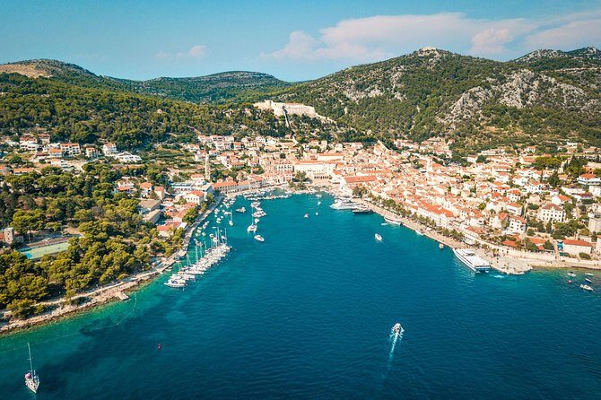 Full-Day Private Hvar, Brac, and Pakleni Islands Boat Cruise from Trogir
