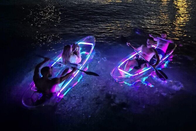 Glowing Night Kayak Tour with LED lights and Moonlight - The Second Part: Post-Sunset Relaxation