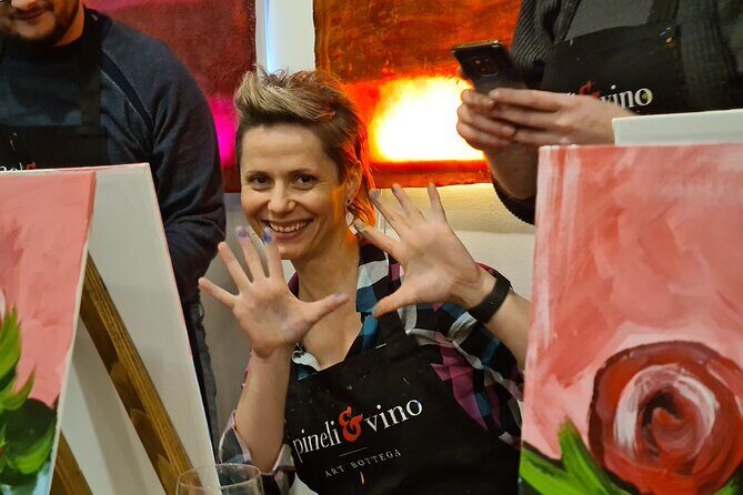 Painting party at Art Bottega - Paint & Wine Studio in Rijeka - The Artistic Results and Souvenirs