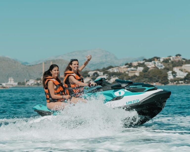Peguera: Racing Car Drive and Jet Ski Combo Tour - Breakdown of the Itinerary