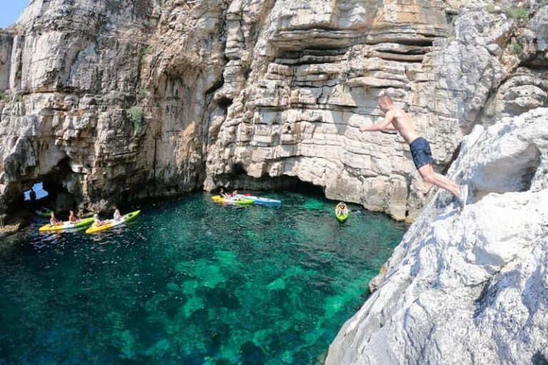 Pula: Half-Day Kayak, Cliff, and Cave Tour - Seagull Rocks and Free Time
