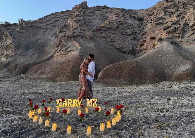 Santorini: Vlychada Beach Romantic Proposal Package - The Heart of Vlychada Beach Proposal Experience