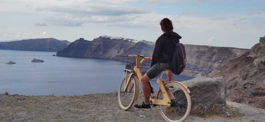 Santorini's Private Wooden E-Bike Tour with Lunch or Dinner - The Village Stops: Emporio and Megalohori