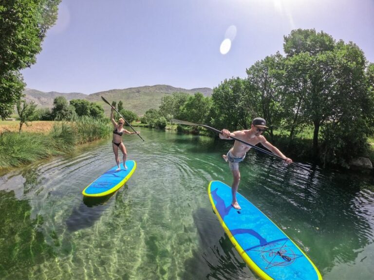 Split: Adriatic Sea and River Stand-Up Paddleboard Tour - Cliff Jumping, Snorkeling, and Beach Breaks
