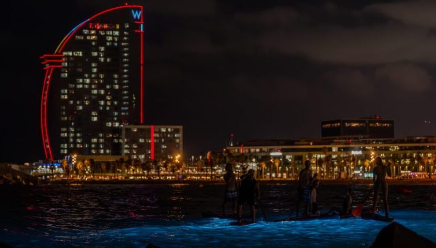 Starlight Paddlesurf during the night in Barcelona - An In-Depth Look at the Barcelona Night Paddlesurf Experience