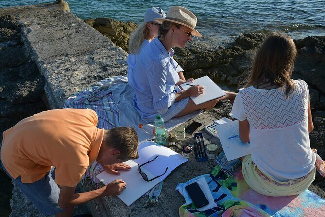Watercolor workshops on the beach - The Day-to-Day of the Workshop