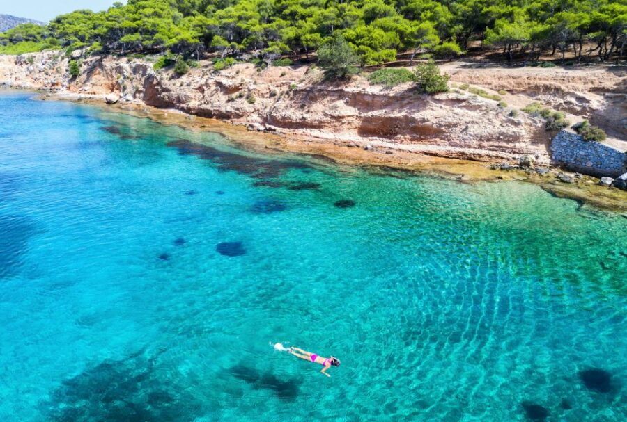 Athens: Full-Day Island Hopping Cruise with Lunch & Transfer - Exploring Agistri: The First Stop