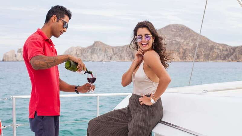 Cabo San Lucas: 2 Hour Sunset Cruise with Food and Wine - Boarding the Catamaran