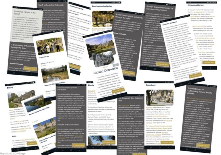 Classic Cotswolds: Online Road Trip Travel Guide - Detailed Itinerary Breakdown