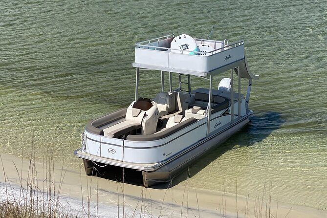 Destin- Private Chartered Slide Pontoon Boat-Up to 6 Guests
