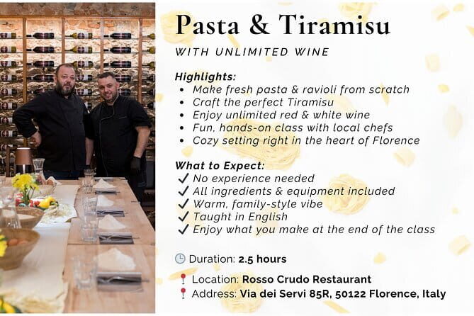 Florence Handmade Pasta Lessons, No Limit Wine, Tiramisu - A Deep Dive into the Florence Handmade Pasta Experience