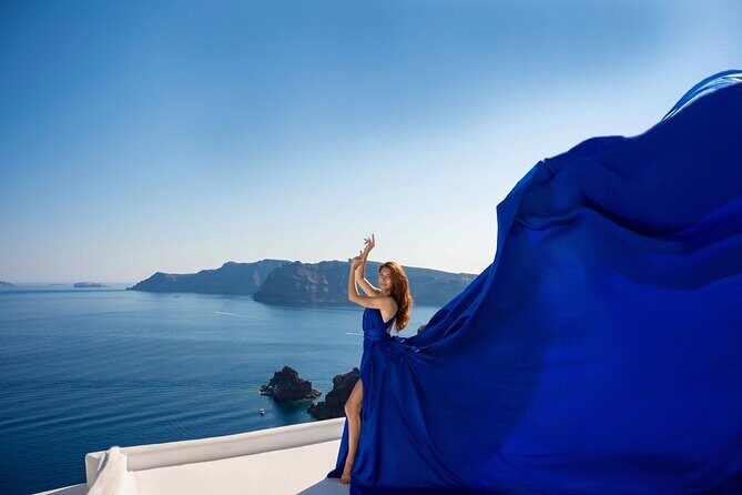 Flying Dress Photoshoot in Santorini - The Sum Up