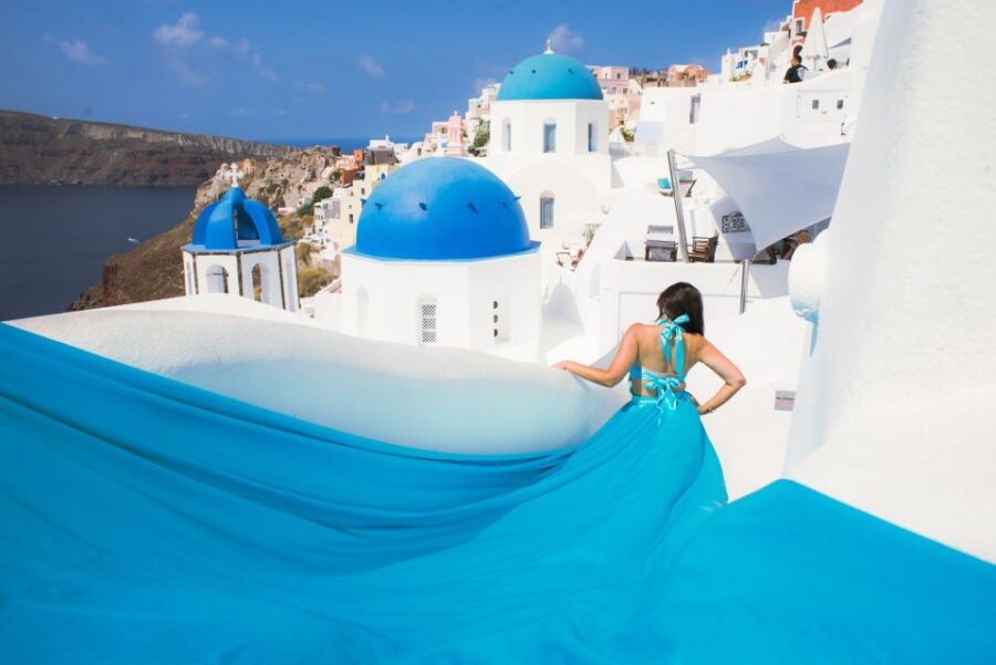 Flying Dress Santorini Photoshoot - What We Love About This Experience