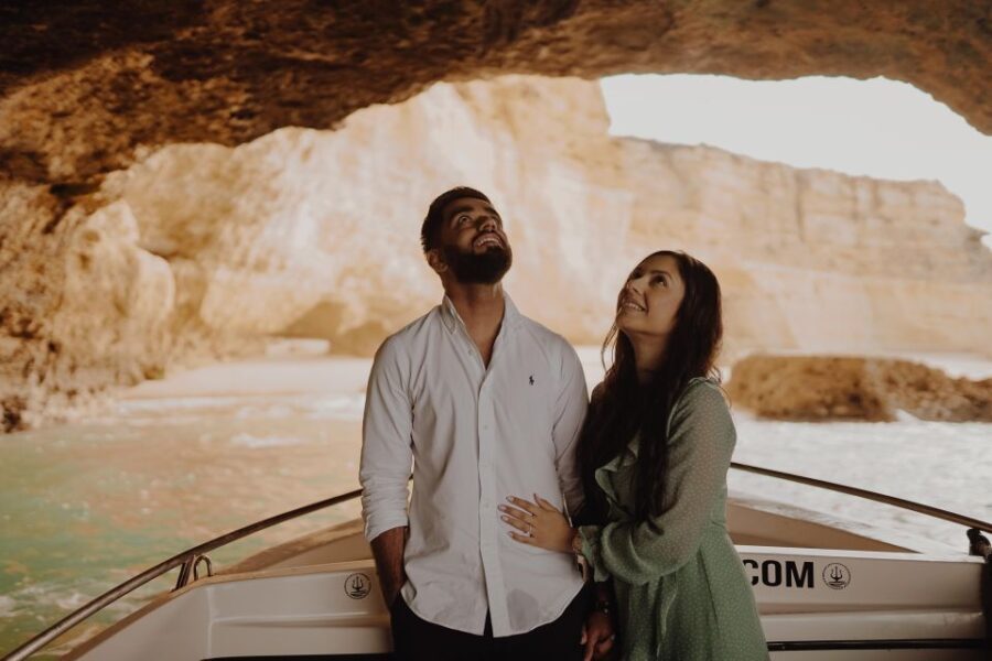 From Armação de Pêra: Private Benagil Caves Sunset Tour - Frequently Asked Questions
