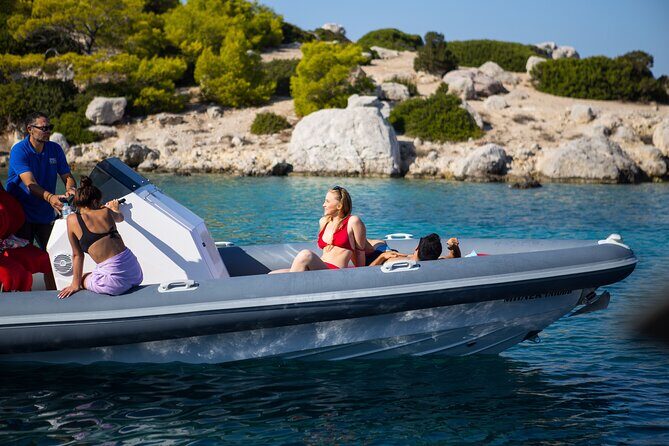 Full-Day Private Boat Tour Visiting Aegina - First Stop: Moni Island Beach — A Natural Playground