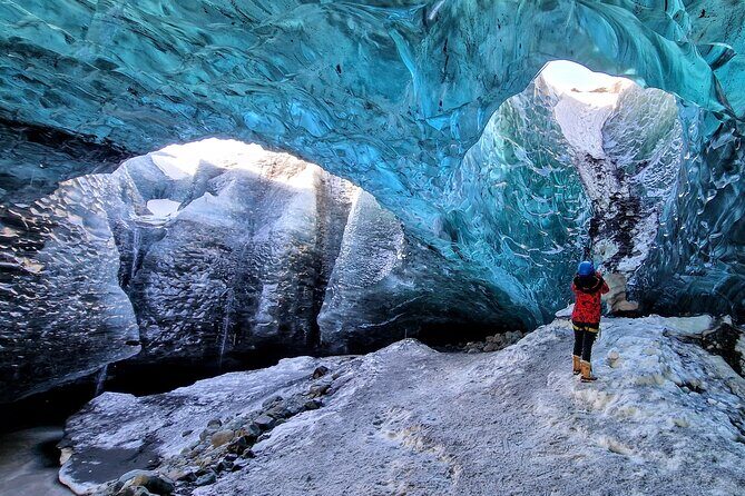 Ice Cave and Glacier walk into blue glacier canyon - The Bottom Line