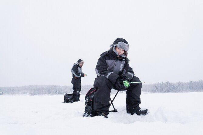 Ice Fishing on a Frozen Lake in Levi - Authenticity and Value in a Unique Setting