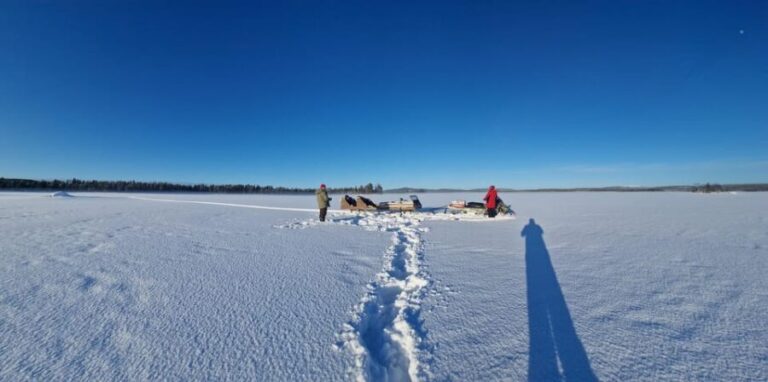 Ivalo:Sleighride Tour and Fishing on a Lake in the Wild - The Value of the Experience
