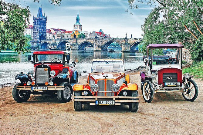 Karlstejn Castle in Vintage Convertible Car - Price and Value