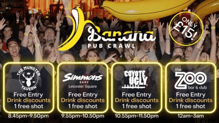 London : Central London Bar Crawl with discounts on drinks - FAQ