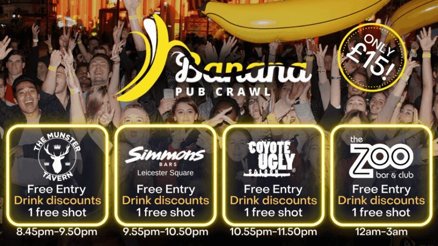 London : Central London Bar Crawl with discounts on drinks - FAQ