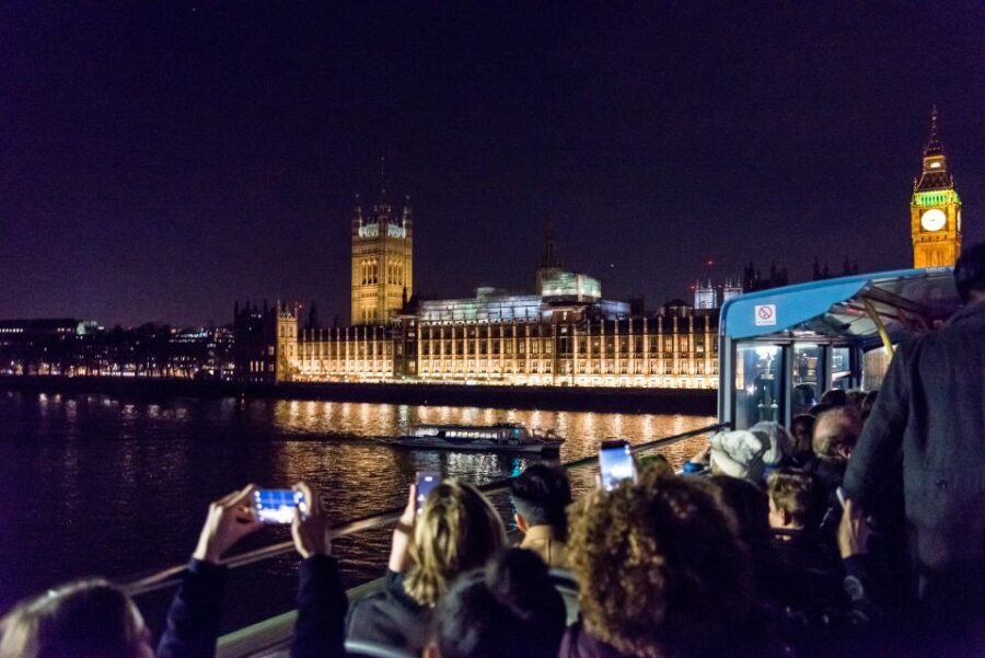 London Nighttime Open-Top Sightseeing Tour with Live Guide promotional image