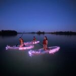 Lyon: Sunset Apéro on a lighted paddleboard at Miribel Jonage Park - Frequently Asked Questions