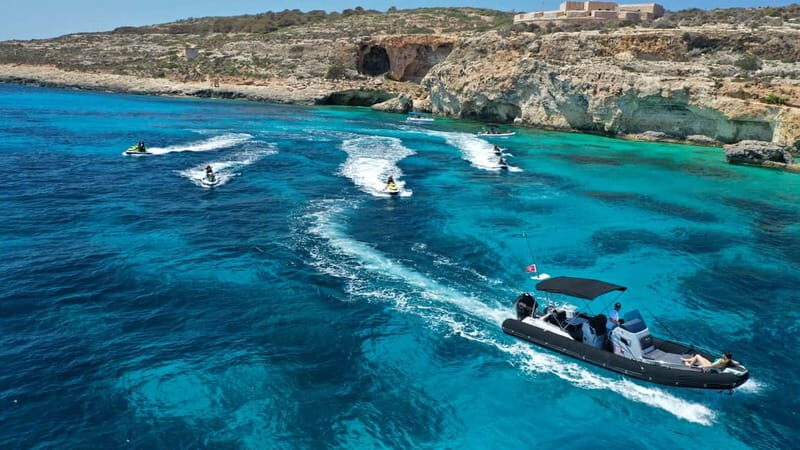 Mellieha: Comino and Blue Lagoon Jet Ski Safari Tour at 3 PM