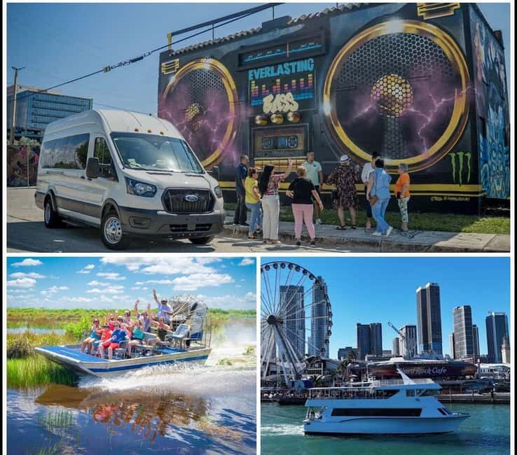 Miami: Triple combo Everglades, City & Cruise tour (2 days)