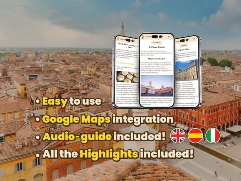 Modena: Digital guide made with a Local for your tour - Practical Considerations