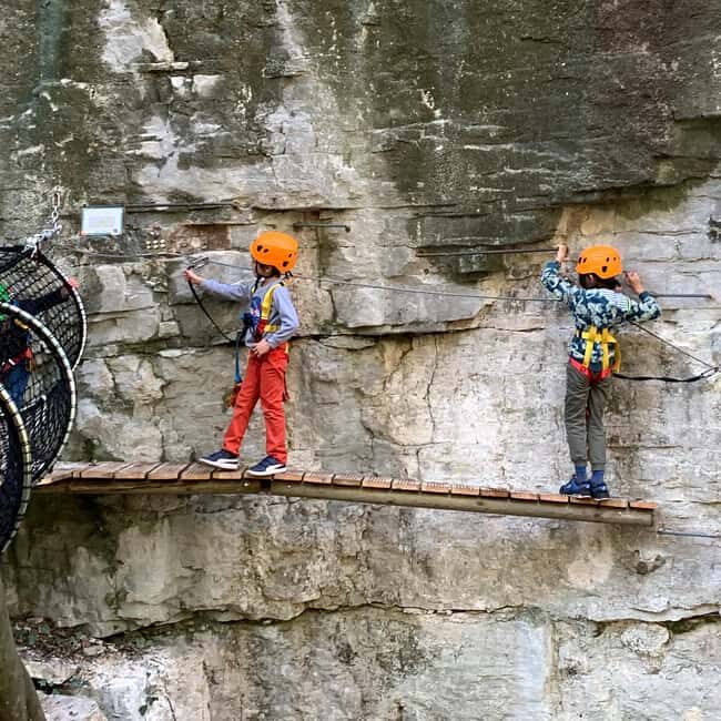 Nice: Discovery tree climbing for children in a natural setting - The Courses: Aléhop (Blue) and Oséfun (Orange)