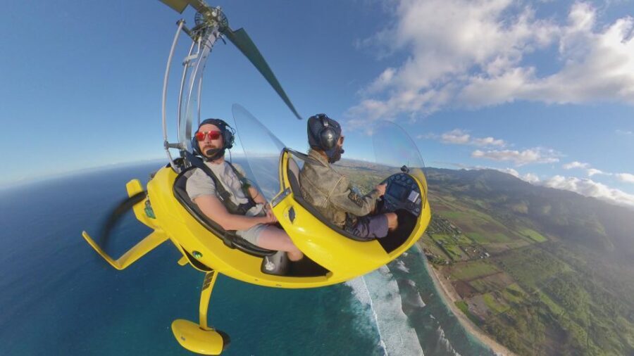 Oahu: Gyroplane Flight over North Shore of Oahu Hawaii - How the Gyroplane Flight Works