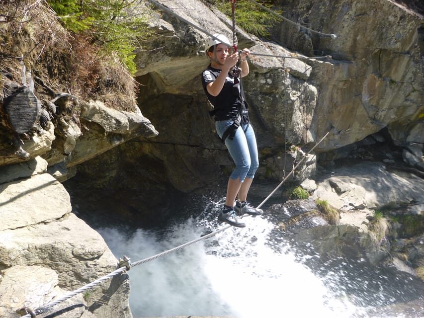 Ötztal: Via Ferrata Climbing Tour at Lehner Waterfall