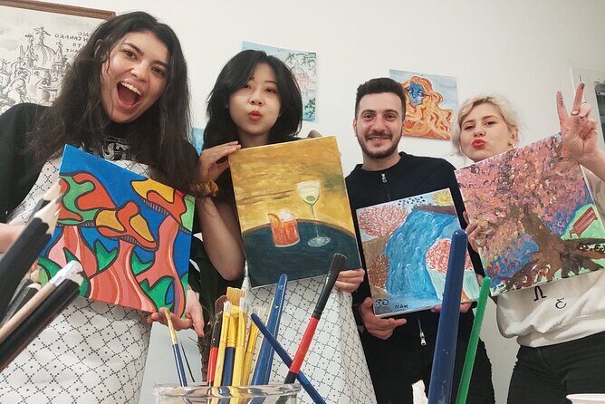 Paint and Free Flowing Wine Art Class in Rome - The Sum Up