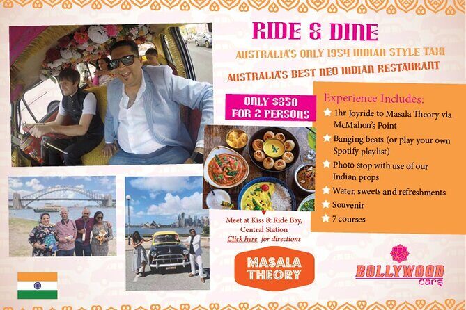 Private Bollywood Style Car Ride and Dinner in Sydney - FAQ