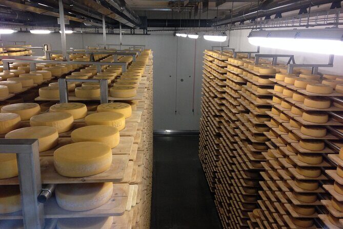Private Swiss Chocolate, Cheese, Mountain Santis Tour with Pickup - Swiss Cheese at the Appenzeller Schaukaserei