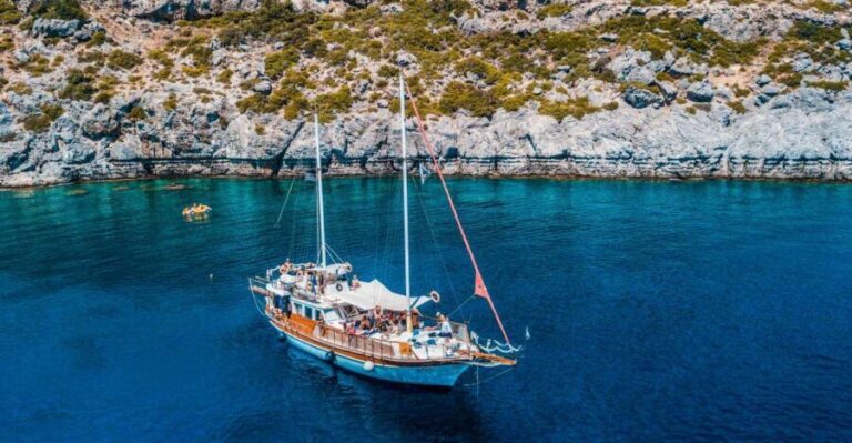 Rhodes: Cruise with 3 Stops, Lunch and Unlimited Drinks - First Stop: Anthony Quinn Bay – A Beautiful Photo and Swim Spot