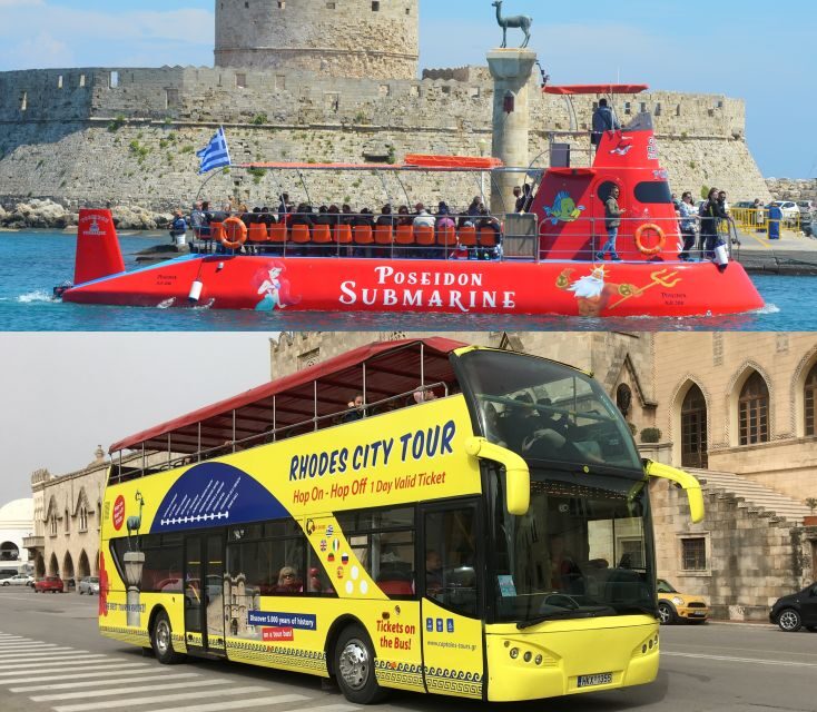 Rhodes: Hop-on Hop-off Bus and Submarine Tour - Detailed Breakdown of the Experience