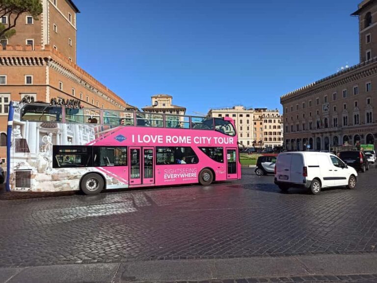Rome: Hop-on Hop-off Bus tour + Pantheon Priority Entry - Breakdown of the Itinerary