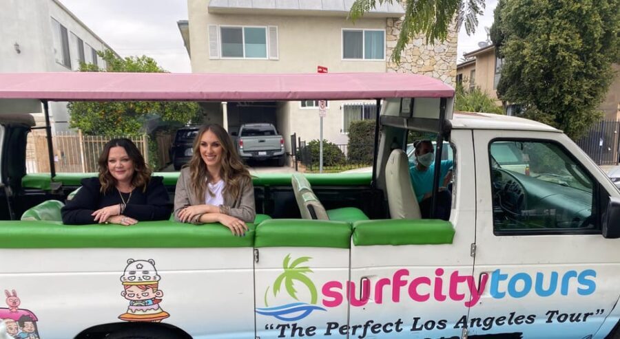Santa Monica: Los Angeles Open-Air Van Tour with Stops - Transportation and Group Experience