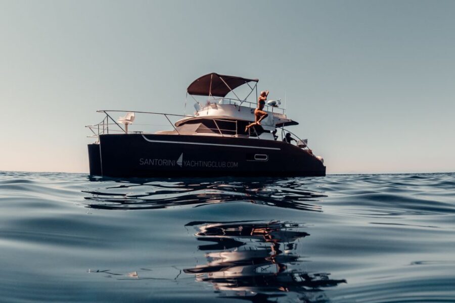 Santorini: Caldera Private Power Catamaran Cruise - The Itinerary in Detail