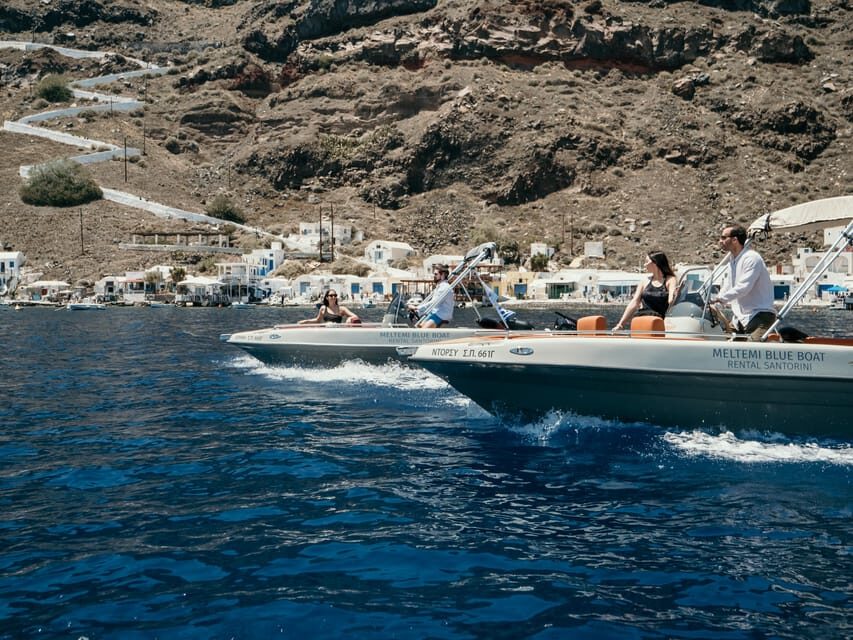 Santorini: License Free, Luxurious Small Boat Rental - Value and Practicality